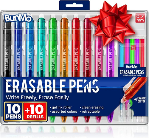 BUNMO Erasable Gel Pens - Multicolor Cute Pens - School Supplies