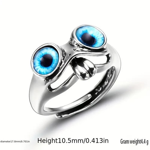 Creative Devil's Eye Frog Adjustable Ring
