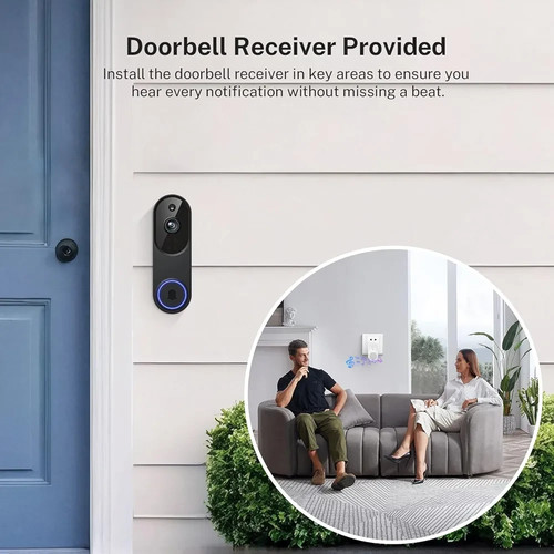 1080p Video Doorbell Camera Wireless with Chime, AI Human Detect - photo 5