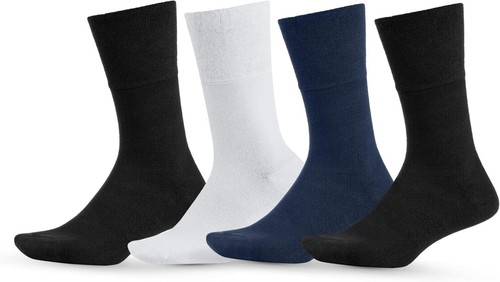 Men’s & Women’s Bamboo Diabetic Crew Socks 4-Pack