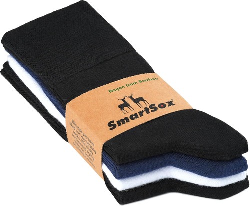 Men’s & Women’s Bamboo Diabetic Crew Socks 4-Pack - photo 2