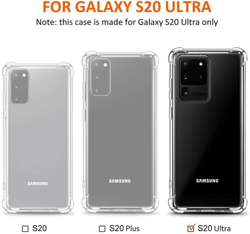 Samsung Galaxy S20 Ultra Case Crystal Clear Slim Cover