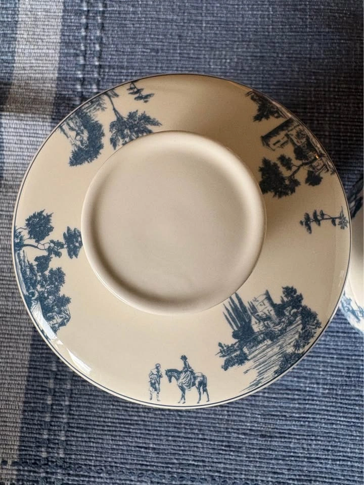 Blue Toile Ceramic Butter Crock - photo 3