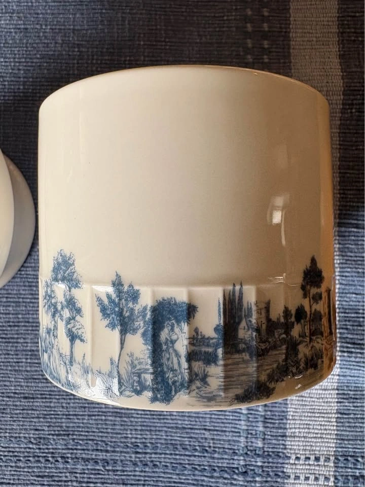 Blue Toile Ceramic Butter Crock - photo 5