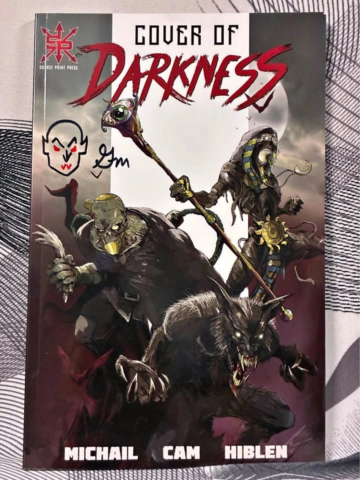 Cover of Darkness Graphic Novel (signed)