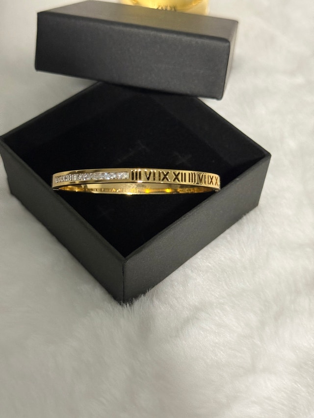 Roman Numeral Bangle Bracelet