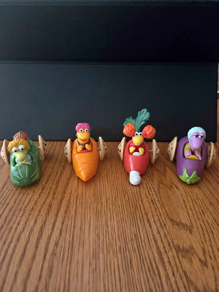 Vintage 1988 McDonald's Fraggle Rock Veggie Cars Set