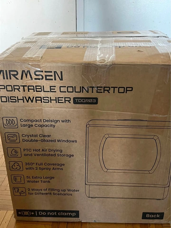 AIRMSEN Portable Countertop Dishwasher (Model TDQR03)