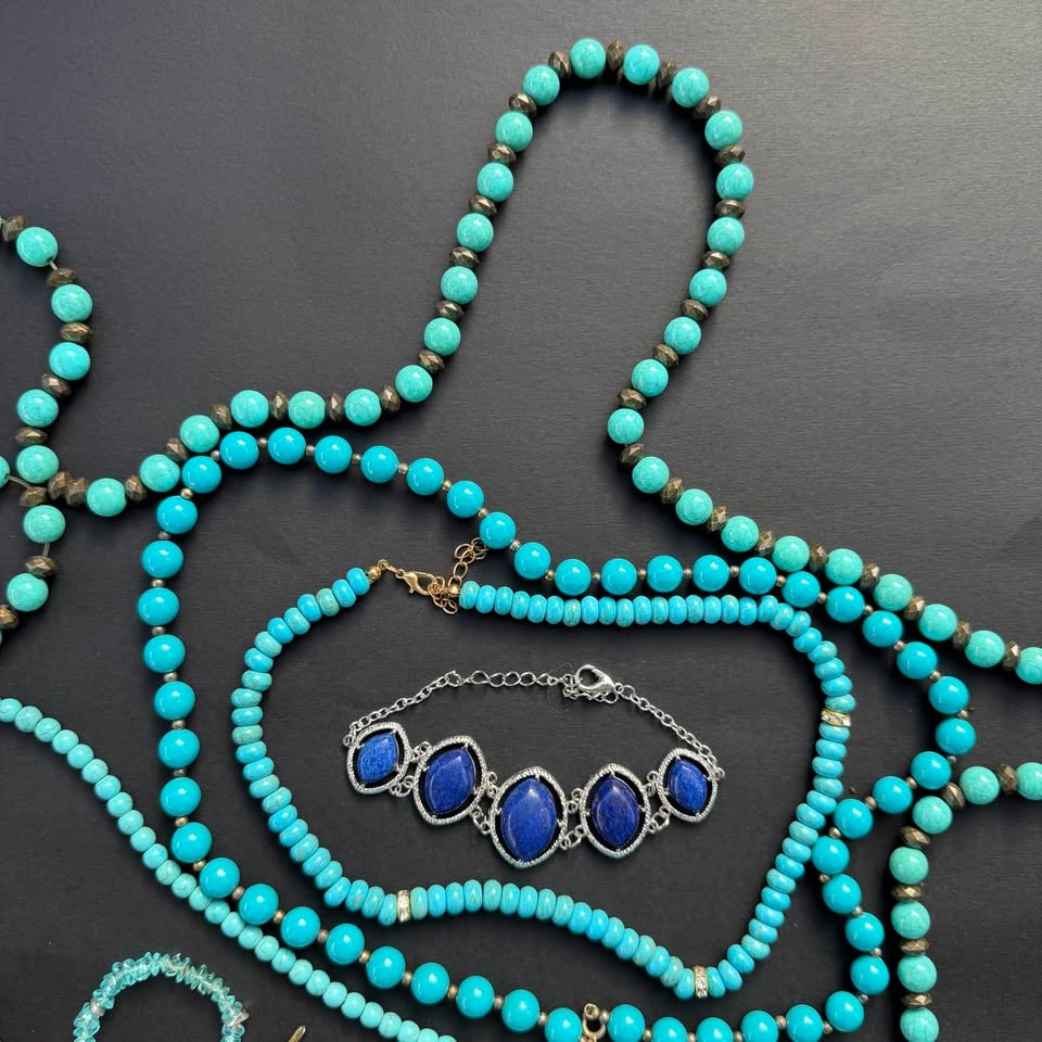 9-Piece Turquoise, Bohemian & Coastal Jewelry Lot - photo 5