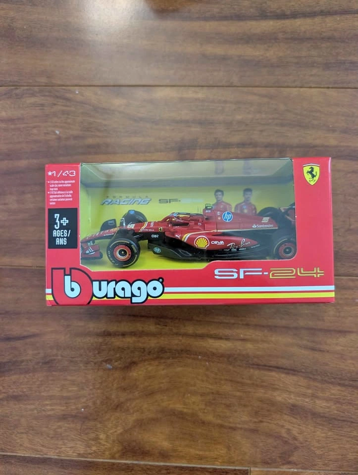 Bburago 1:43 Ferrari SF-24 F1 Diecast Model Car - #55 Carlos Sai