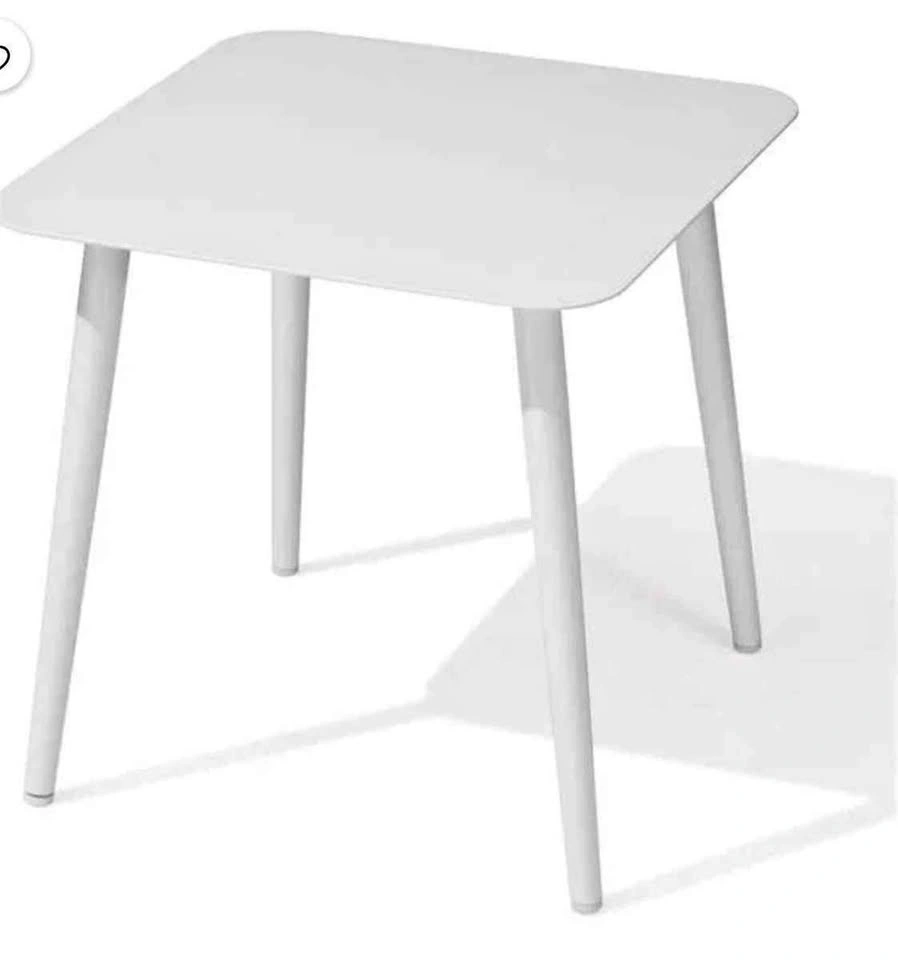 Fancy Fixtures 16 in. Square wood Side Table, White