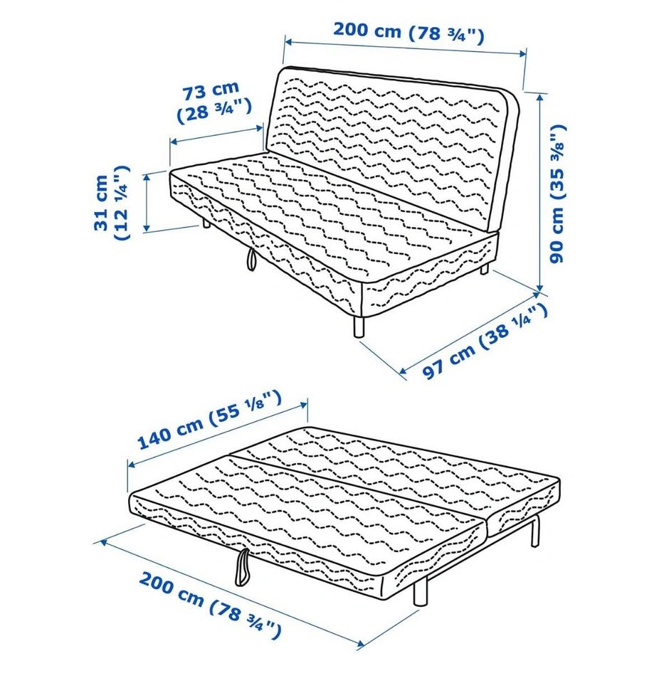 Queen sofa bed with foam mattress - photo 5