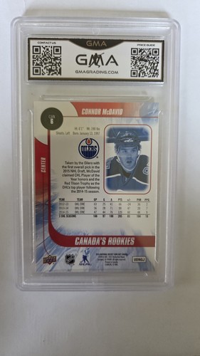 2016 Upper Deck Canada Card Day #6 Connor McDavid RC GMA 10 - photo 3