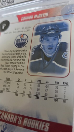 2016 Upper Deck Canada Card Day #6 Connor McDavid RC GMA 10 - photo 4
