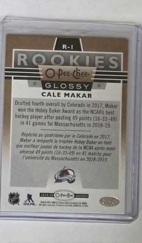 2019-20 O-Pee-Chee Cale Makar OPC Glossy Bronze Rookie #R-1 - photo 3