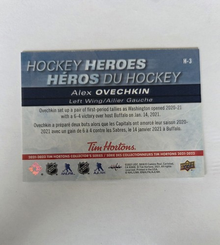 2021-22 Tim Hortons Hockey Heroes Alex Ovechkin H-3 - photo 2