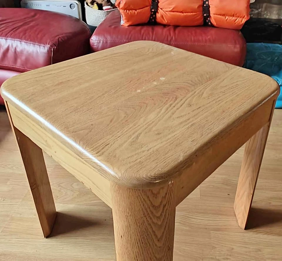 Solid White Oak 4 piece living room table set
