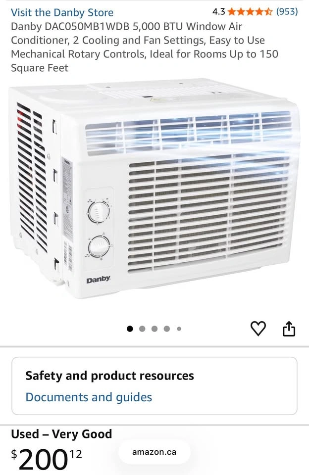 Danby DAC050MB1WDB 5,000 BTU Window Air Conditioner - photo 2