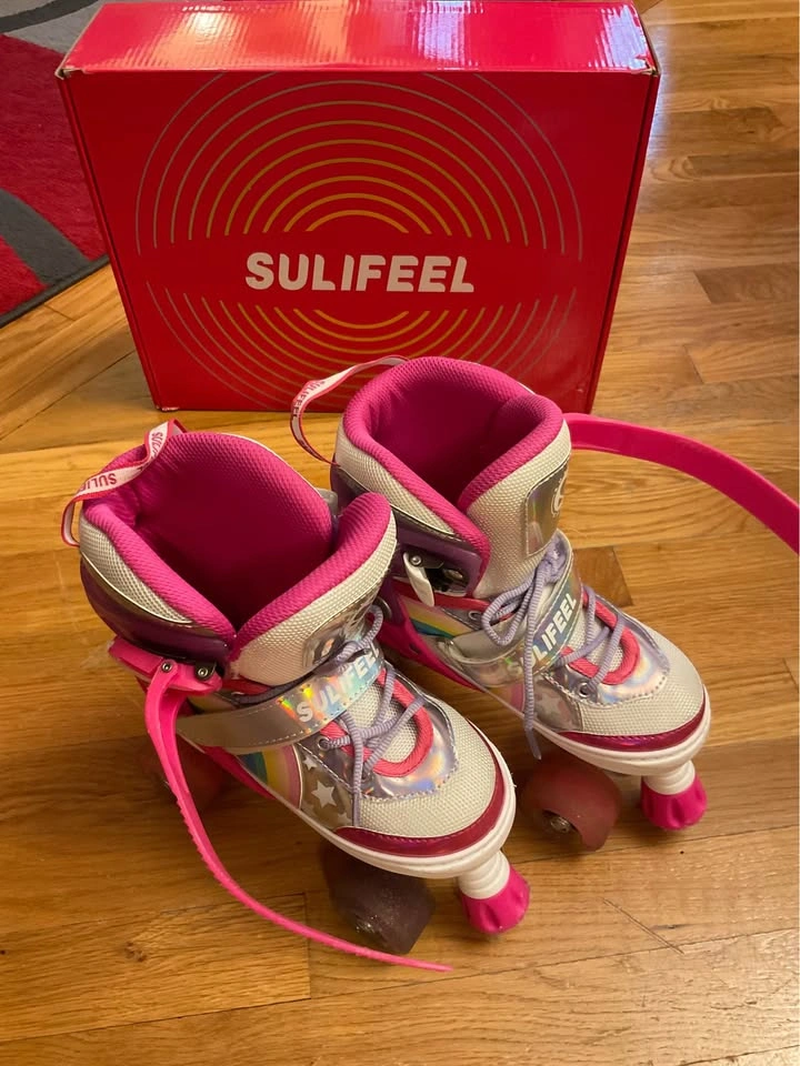 Sulifeel Adjustable Roller Skates Rainbow - Medium (13-3) - photo 4