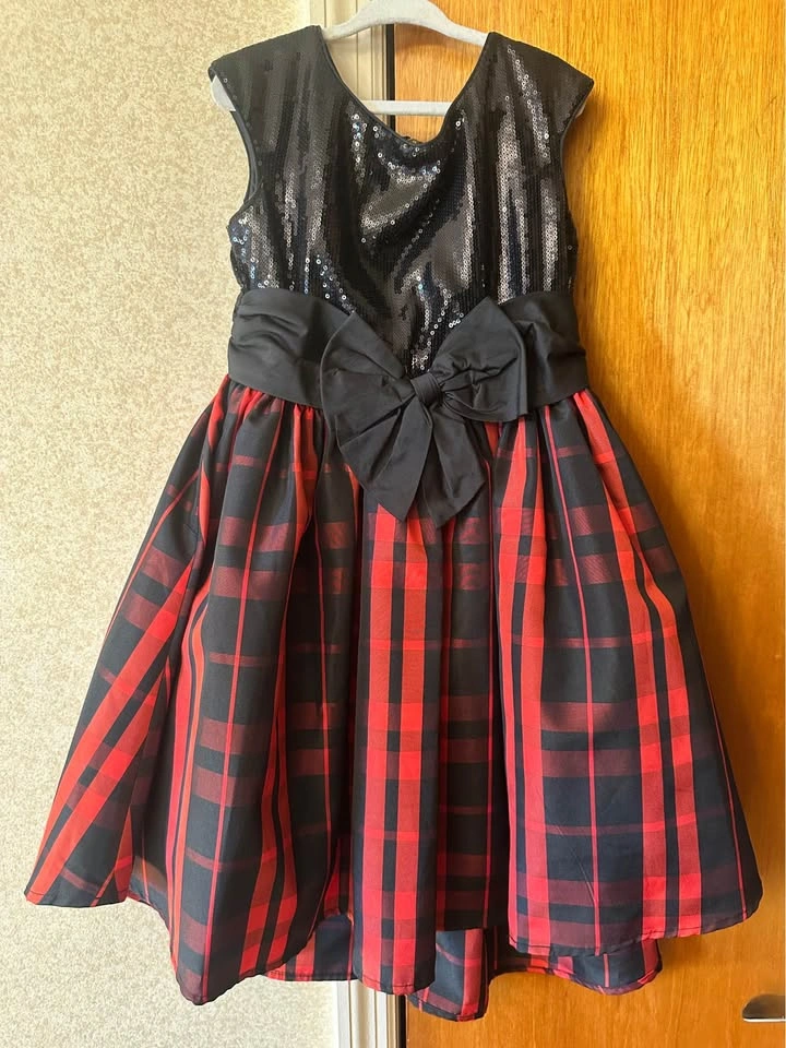 Pippa & Julie Girls Size 6X Sequin and Plaid Party Dress - photo 2