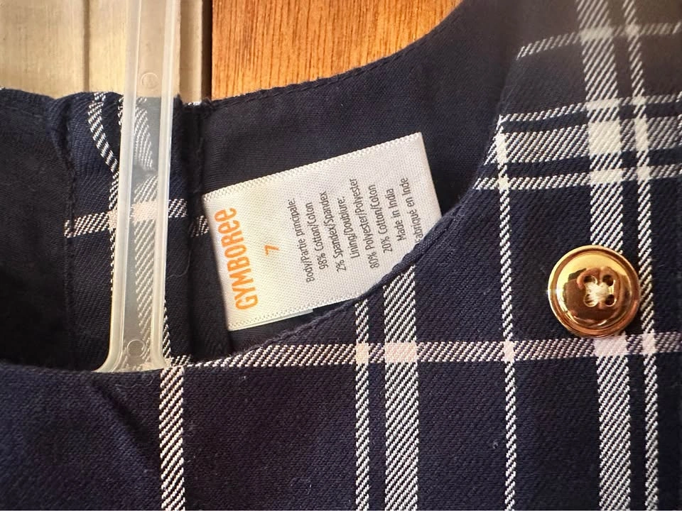 Gymboree Plaid Jumper Dress for Girls - Size 7 - photo 3