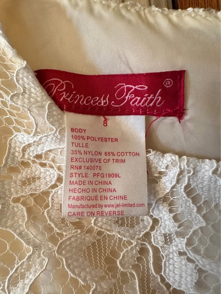 Princess Faith Lace Dress for Girls - Size 8 - photo 3