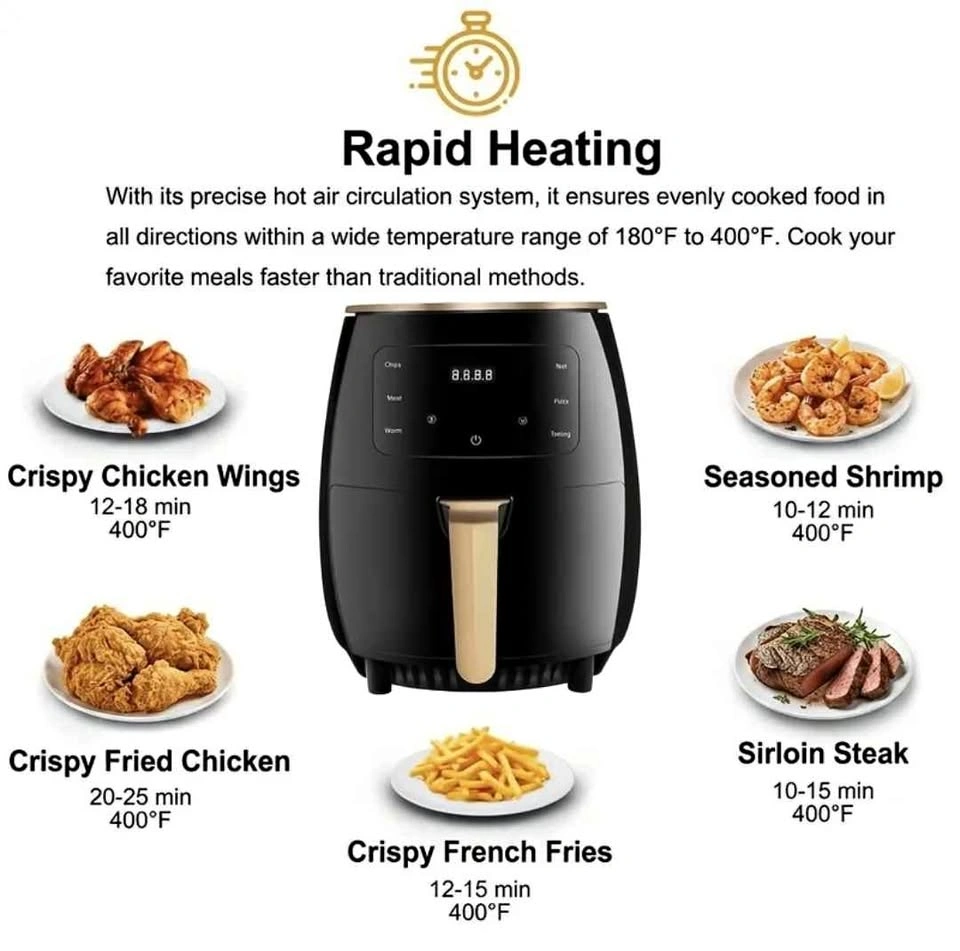 Premium Digital Air Fryer 6L/1.6 gallons
