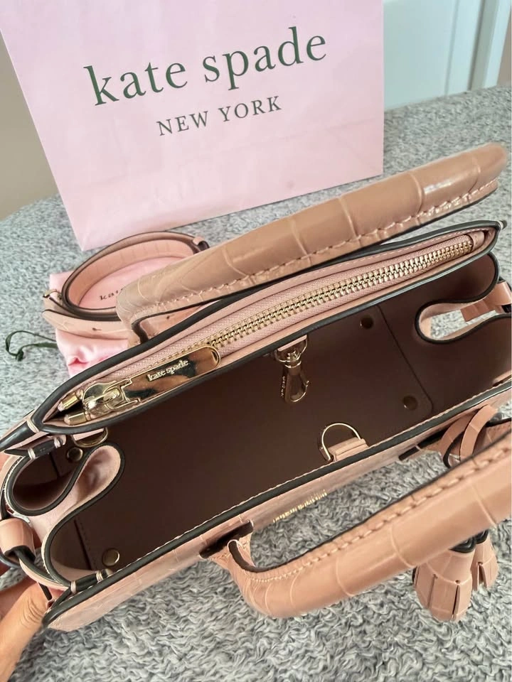 Kate Spade New York Knott Croc-Embossed Medium Satchel - photo 4