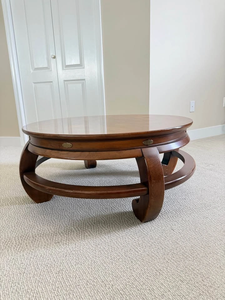 Gordon’s Fine Furniture Vintage Burl Wood Round Coffee Table – 3 - photo 3