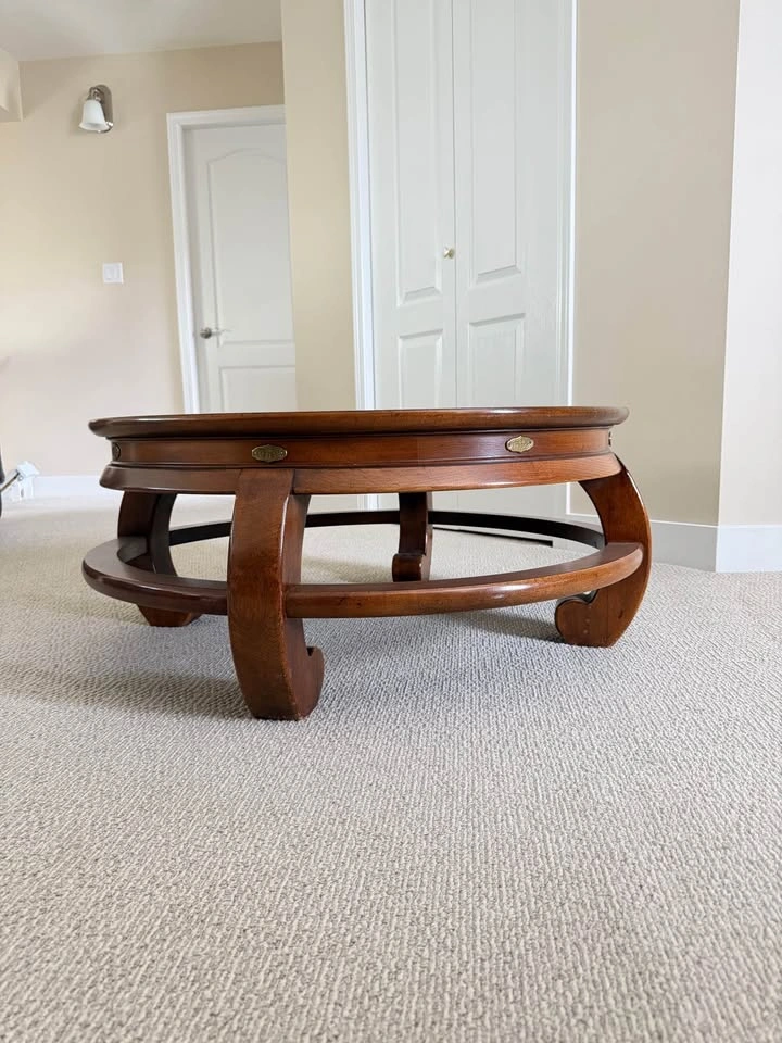 Gordon’s Fine Furniture Vintage Burl Wood Round Coffee Table – 3 - photo 4