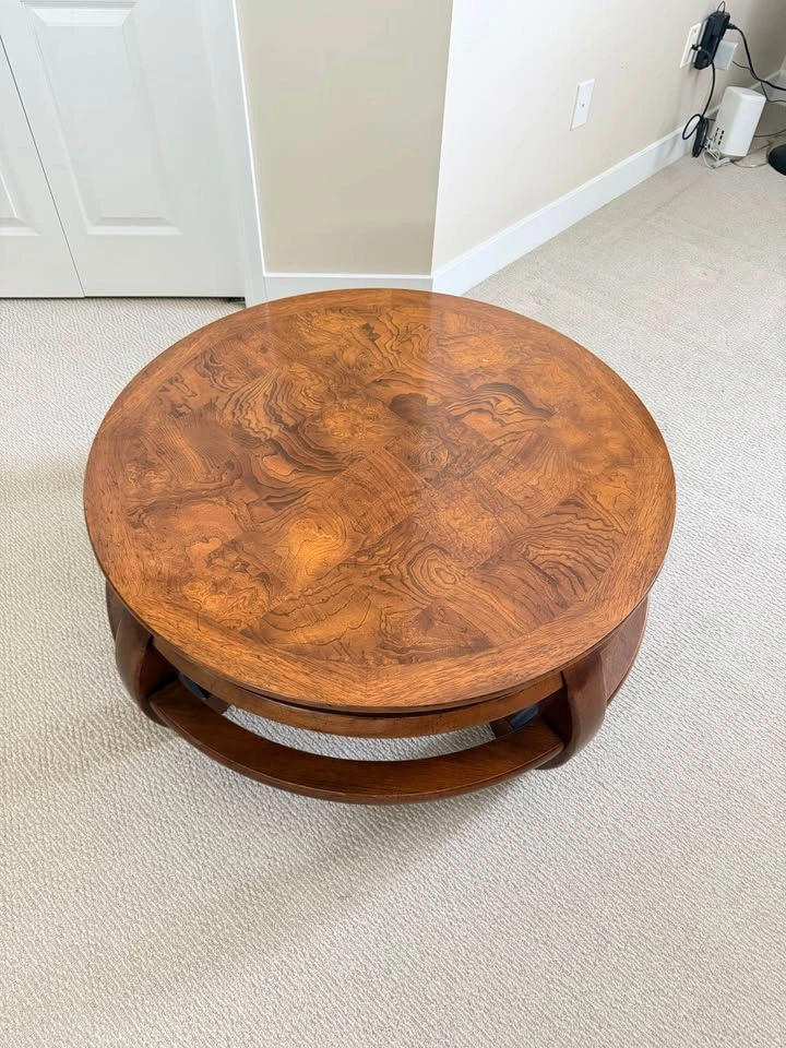 Gordon’s Fine Furniture Vintage Burl Wood Round Coffee Table – 3 - photo 5
