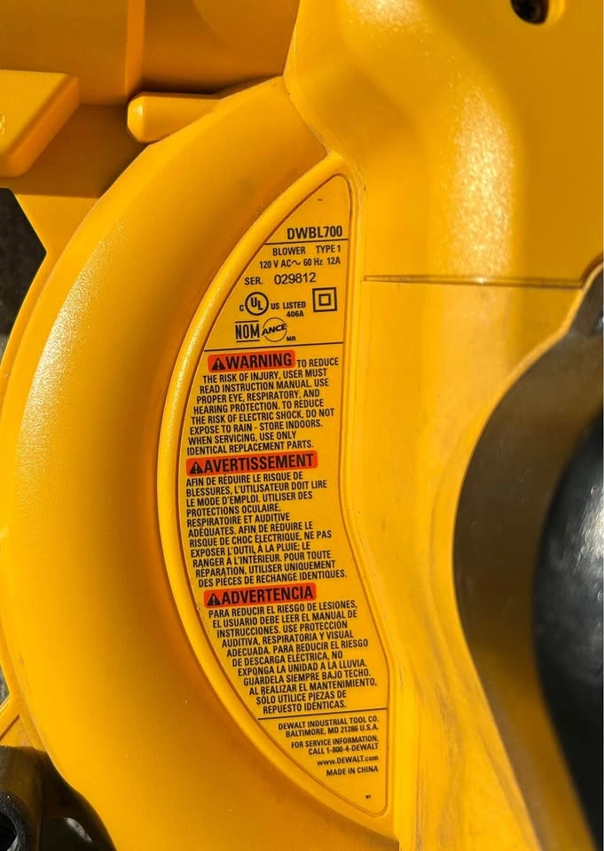 Dewalt 12Amp Corded Blower - photo 3