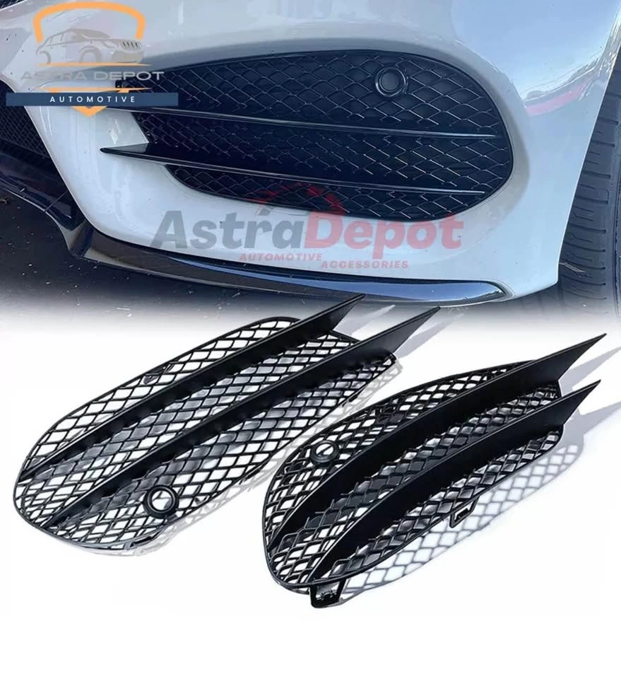 Bumper Fog Light Mesh Air Vent Grille For Mercedes Benz W205