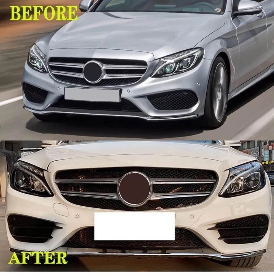 Bumper Fog Light Mesh Air Vent Grille For Mercedes Benz W205 - photo 3