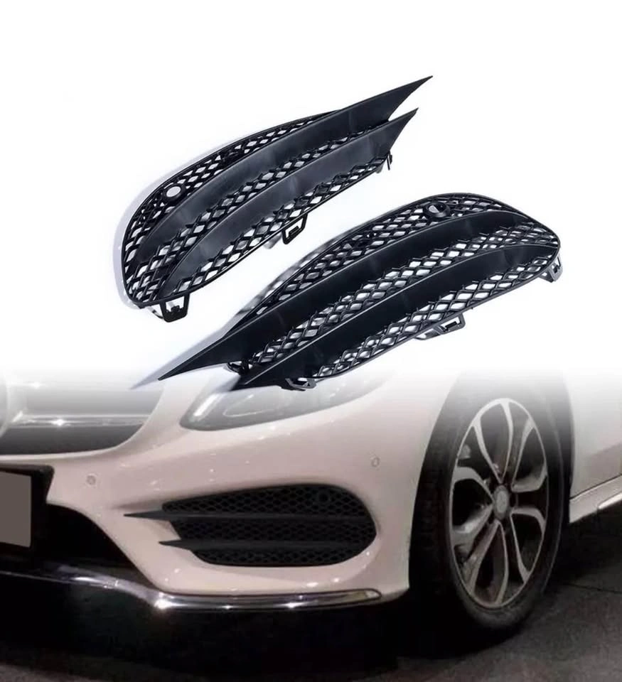 Bumper Fog Light Mesh Air Vent Grille For Mercedes Benz W205 - photo 4
