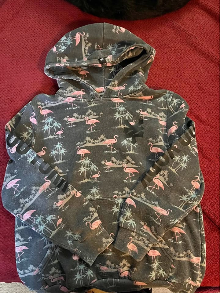 Zoo York Flamingo Print Youth Large Hoodie