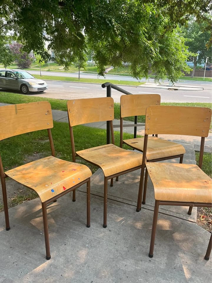 Set of 4 Vintage Westgate School Chairs