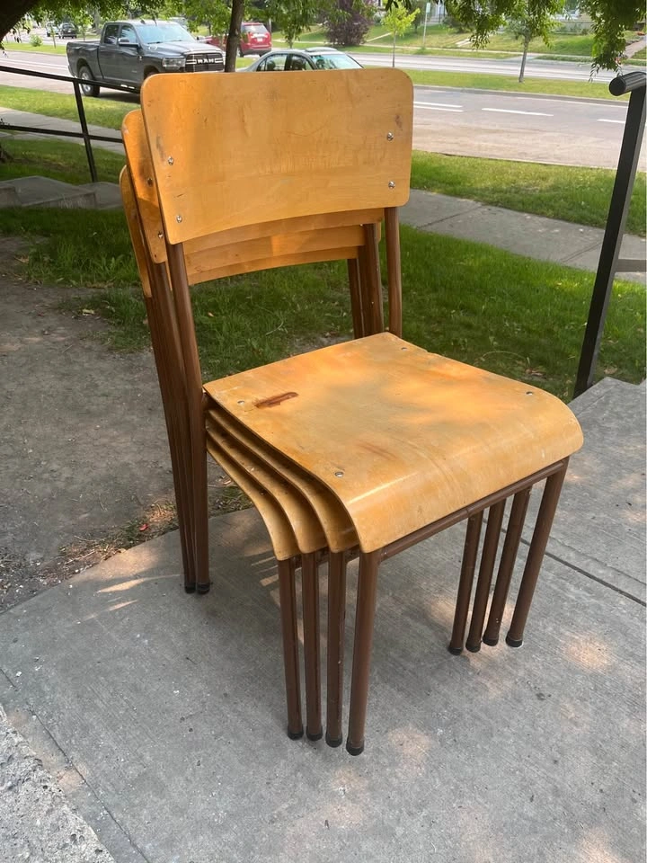 Set of 4 Vintage Westgate School Chairs - photo 3