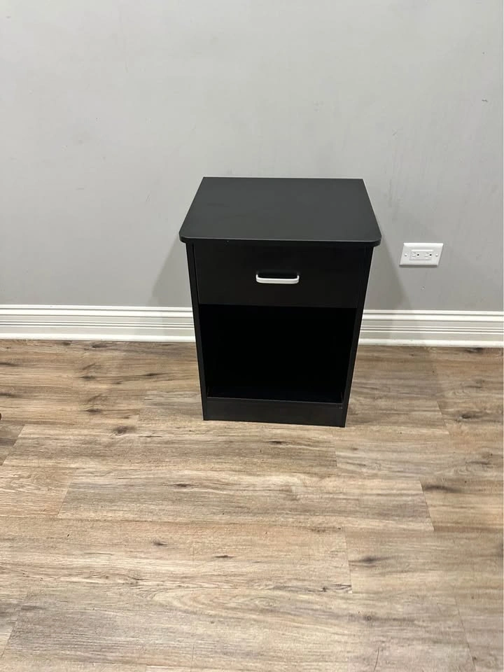 Black Storage Cabinet / Nightstand - photo 3