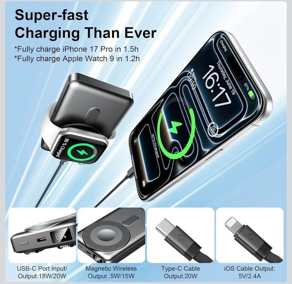 New MagSafe Portable Charger, 10000mAh Power Bank - photo 3