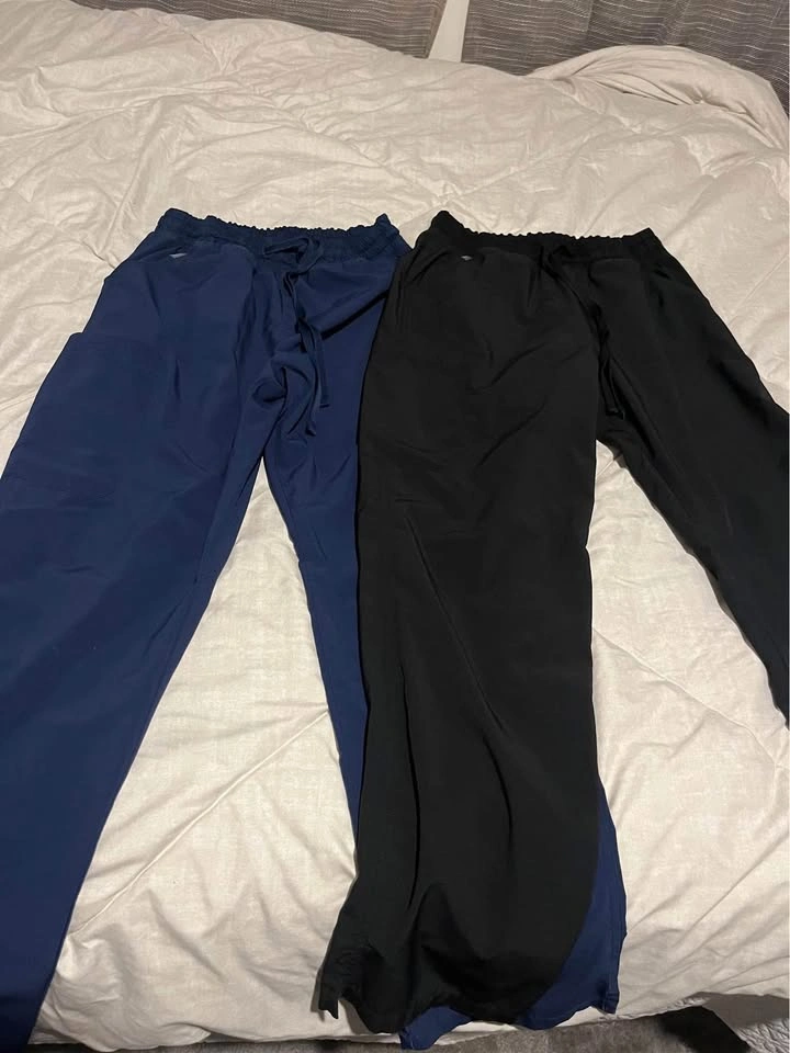 Scrub pants - black & navy size small