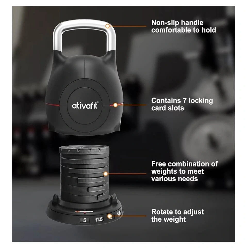 Ativafit 7 in 1 Adjustable Kettlebell 5-44lbs - photo 3