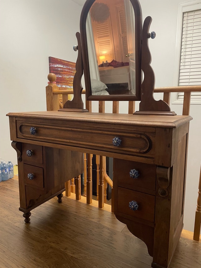 Antique Vanity Table - solid wood