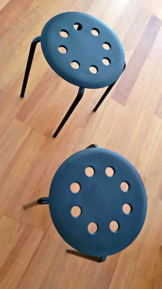 Stackable Metal Stools / Accent Stools (Set of 2)