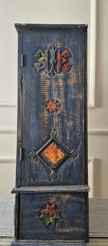 Vintage Hand Carved Mexican Folk Art Cabinet - photo 4