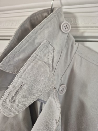 Vintage Diesel Trench Coat Mens Large Grey Belted Mac Coat - photo 3