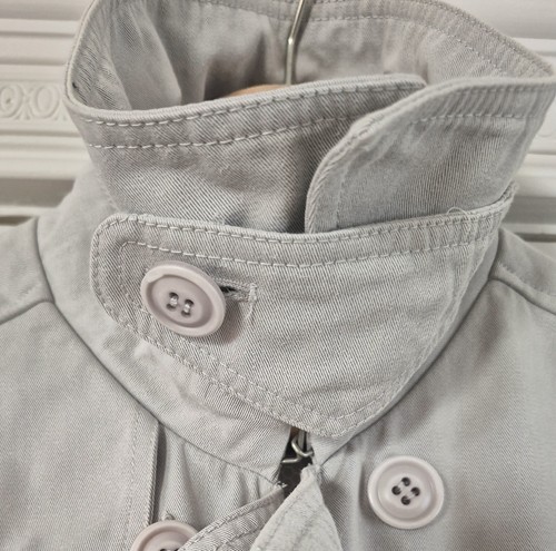 Vintage Diesel Trench Coat Mens Large Grey Belted Mac Coat - photo 5