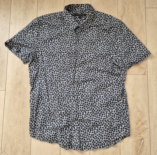 John Varvatos USA Mens M Floral Short Sleeve Button Up Shirt - photo 4