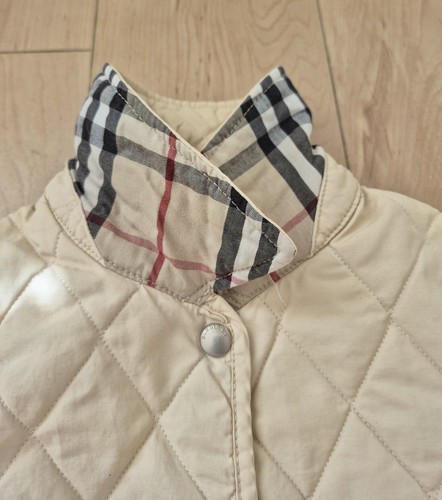 Burberry Kids Diamond Quilted Jacket Beige Nova Check Size 2 - photo 4