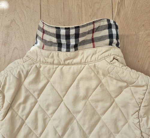 Burberry Kids Diamond Quilted Jacket Beige Nova Check Size 2 - photo 5